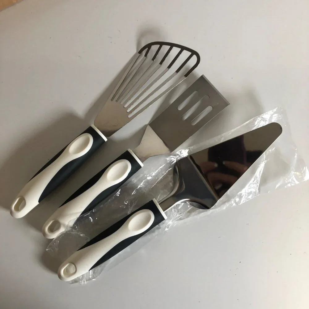 3 Pc Kitchen Utensil Gift Set Spatula Slotted Turner Pie Server Kitchen Tools